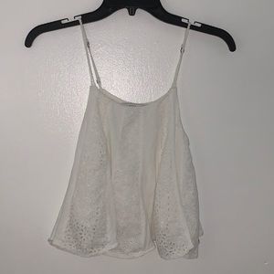 AEO White Crop Tank Top